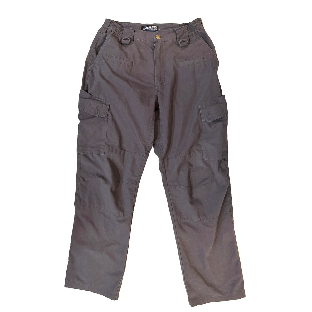 LA Police Gear Operator‎ Pants Mens 34x32 Gray Tactical Cargo Ripstop Workwear